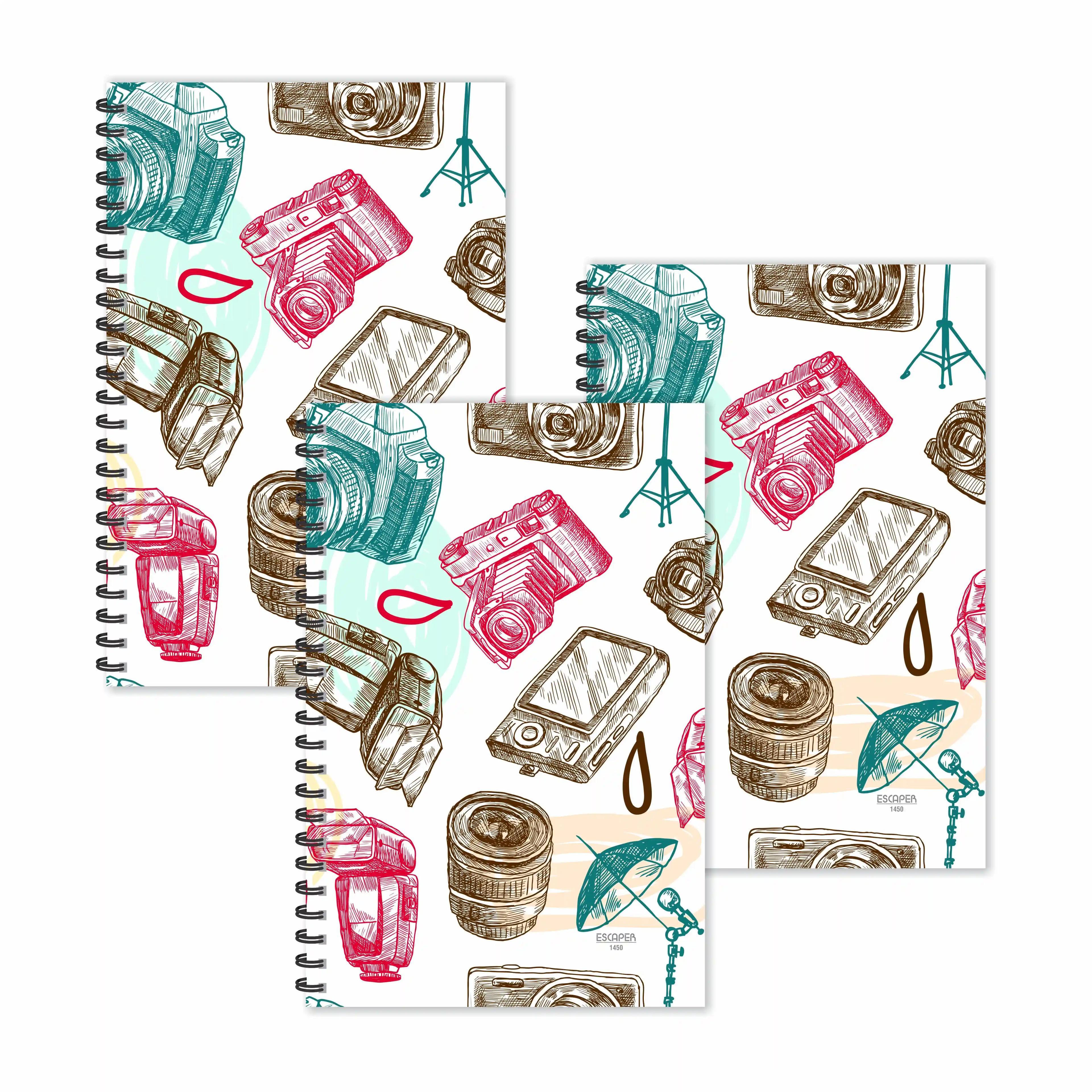 Photo Seamless Pattern Doodle Ruled Diaries - Pack Of 3