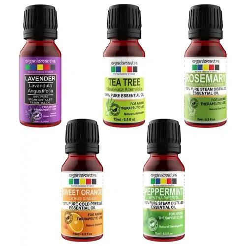 Organix Mantra Essential 5, Ultimate Aromatherapy Essential Oil Set, 15ML x 5