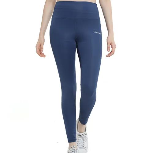 Women's Super High Waisted Satin Finish Sun Protected Tights - Indigo Blue